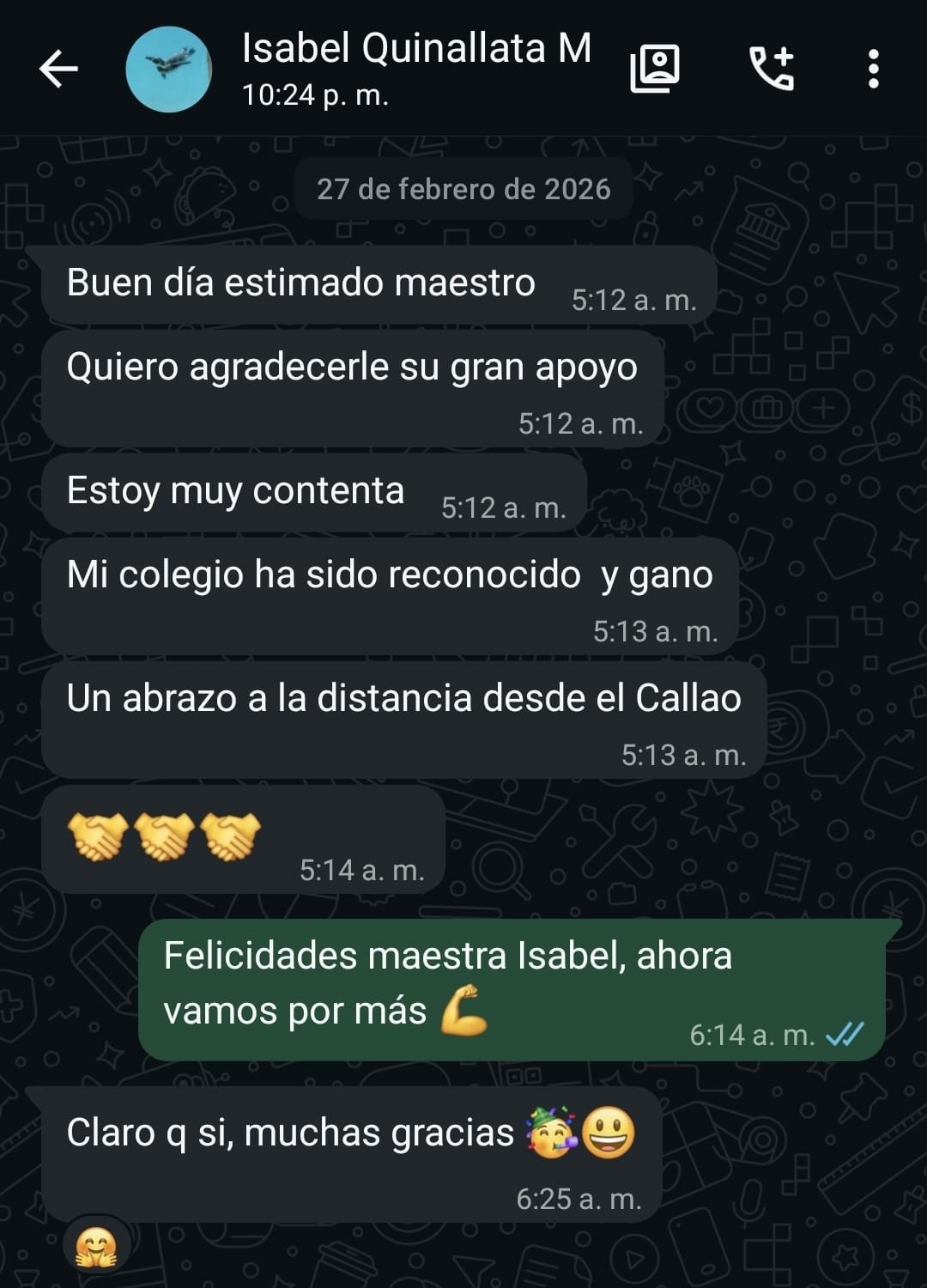 Testimonio de participante 12 sobre el acompañamiento en proyectos de innovación