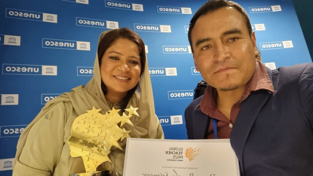 Con Sister Zeph, ganadora del Global Teacher Prize 2023, en la UNESCO