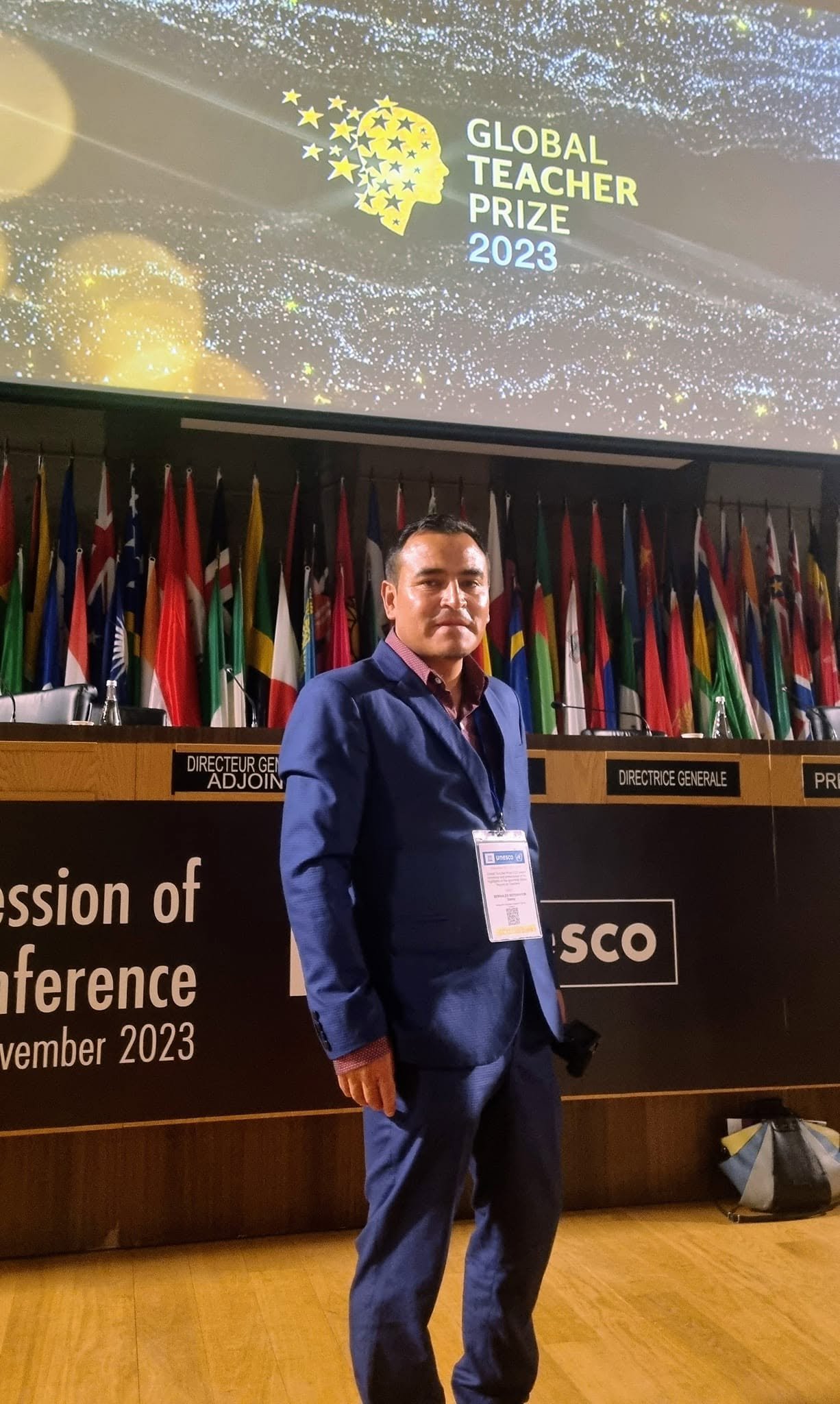 Ceremonia del Global Teacher Prize 2023 en la sede de la UNESCO en París