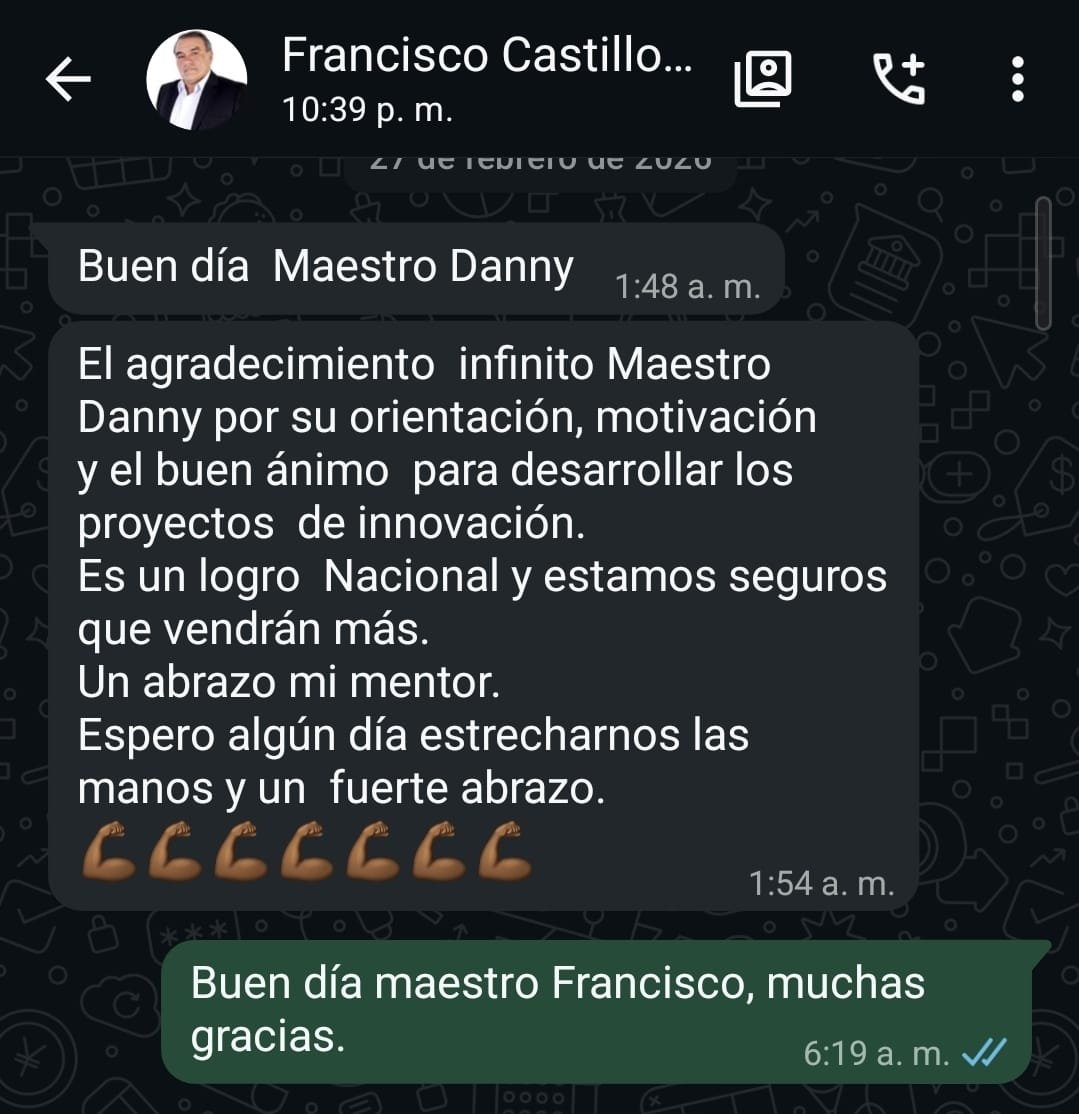 Testimonio de participante 8 sobre el acompañamiento en proyectos de innovación