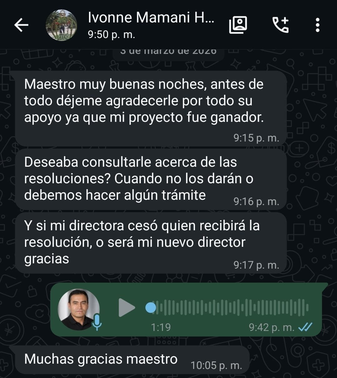 Testimonio de participante 9 sobre el acompañamiento en proyectos de innovación