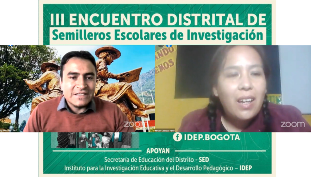 Encuentro de experiencias educativas de Apurímac con estudiantes de Bogotá difundido por FONDEP